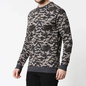Sweat-shirt décontracté à col rond Hip Hop pour hommes, impression de logo personnalisée, grandes tailles, streetwear, hiver, service OEM, teinture unie - Product Image 3