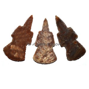 Pointes de flèches en agate polie d'origine indienne, cristaux, pierres de guérison, 2,50 pouces, Feng Shui et objet de collection artisanal - Product Image 3