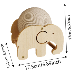 Cute <b>Cat</b> Scratcher Wheel Toy Seagrass Rope Claw Grinding Ball with Wooden Stand <b>Cat</b> Scratcher Toy for Indoor <b>Cats</b> Play - Product Image 2