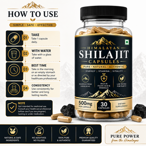 Extrait de Shilajit de l'Himalaya OEM 50:1 en capsules de 500 mg, 30 capsules de Shilajit de qualité supérieure avec 50 % d'acide fulvique et des oligo-éléments - Product Image 3