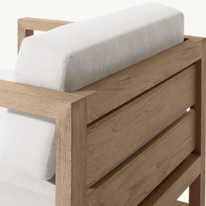 Vente flash : Canapé-lit d'extérieur de luxe minimaliste en teck massif avec coussin, chaise longue moderne pour piscine, villa, jardin - Product Image 6