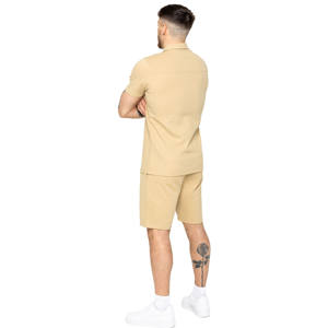 Ensembles décontractés d'été pour hommes de qualité supérieure, confortables et respirants, en fibres de bambou 100%, polos et shorts à prix raisonnable - Product Image 5