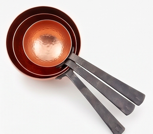 Heavy Copper Sauce <b>Pan</b> Handmade Vintage Style With Stainless Steel <b>Handle</b> No Coating For Gas And Induction Cooker Use - Product Image 2