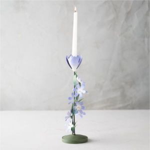 En gros Candelabre floral vintage en laiton, 3 branches, doré antique, luxe, centre de table de mariage - Product Image 2