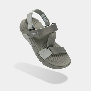 Sandales à lanières Shondo, bout ouvert, décontractées, semelle antidérapante en EVA, tige en textile vert mousse, fermeture à boucle, style été - Product Image 1