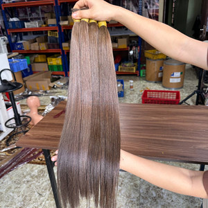 Productos de Cabello Virgen Vietnamita de Primera Calidad, Extensiones de Cabello Humano Liso y Suave, Estilo a Granel, Color Personalizable - Product Image 3