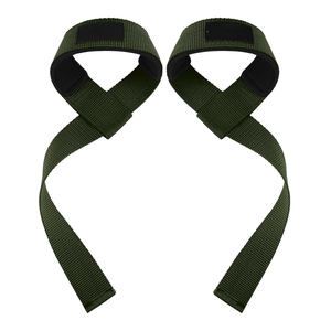 Sangles de levage en nylon bleu avec fermeture Velcro, antidérapantes, pour la musculation, unisexes, extensibilité modérée - Product Image 4