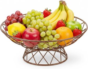 Modern Metal Fruit <b>Basket</b> Wire Footed Bowl Decorative Kitchen Countertop Storage and Serving <b>Basket</b> - Product Image 2