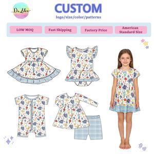 Roupas de Bebê de Bambu por Atacado, Pijamas Personalizados, Vestido de Bebê em Patchwork de Bambu, Conjunto de Macacão Coordenado - Product Image 3