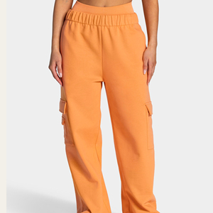 Pantalones Deportivos de Felpa de Algodón para Mujer, con Logotipo Personalizado, Lisos, de Corte Recto, Anchos y Holgados, para Otoño, Deportes y Gimnasio - Product Image 5