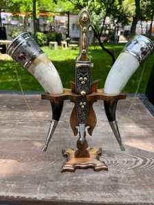 Cuerno Vikingo Grande para Beber con Soporte de Cuero, Hueso de Búfalo, Hecho a Mano, Duradero, Moderno, Calidad Premium, Se Aceptan Tamaños Personalizados - Product Image 3