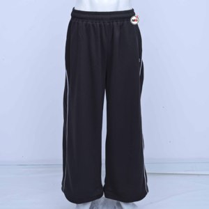 Women's Solid Oxford Cotton Straight Pants Low <b>Drawstring</b> Casual Full Length Loose Fit Autumn Breathable Custom Design <b>Trouser</b> - Product Image 5