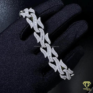 Premium Twisted Infinity Moissanite <b>Bracelet</b> Crafted with Hand Set VVS Stones and White Gold Finish Luxury Fashion Jewelry - Product Image 5