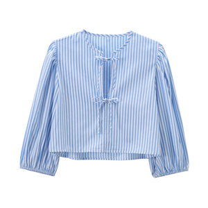 Camisa Informal de Botones para Mujer, Blusa Suave y Transpirable de Mezcla de Algodón, Fabricante OEM de Marca Privada Personalizada - Product Image 1