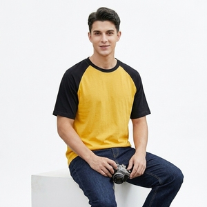 Camisetas Extra Grandes Lisas con Logotipo Personalizado, 100% Algodón para Hombre, Estampado Informal, Manga Raglán Tejida, Camiseta Personalizada a la Moda - Product Image 1