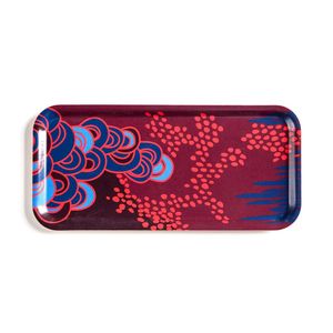 Bandeja Redonda de Metal con Estampado de Jungla de Monos, Bandejas Decorativas de Madera de Mango Esmaltadas de Lujo para Decoración del Hogar, Hotel y Cocina - Product Image 4