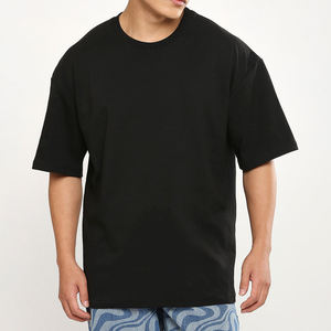 Camiseta Oversize de Punto para Hombre, Mezcla de Algodón y Poliéster, Impresión Personalizada, Marca Privada, Proveedor Mayorista OEM - Product Image 4