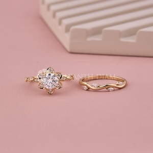 Luxury Design IGI Certified Round Cut Bridal Diamond <b>Rings</b> Set Lab Created Diamond <b>Rings</b> from <b>Indian</b> Supplier & Manufactur - Product Image 1