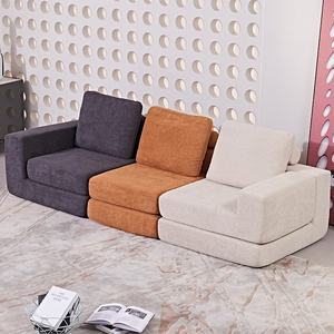 Luxury Upholstered Square Fabric <b>Sofa</b> Set | Modern 3-Seater Sectional Tufted Sponge-Filled <b>Sofa</b> for <b>Living</b> <b>Room</b> Apartment Villa - Product Image 3