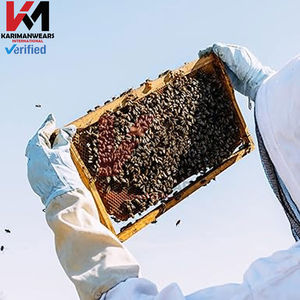 Gants de protection robustes pour apiculture, en cuir, à manches longues, pour l'élevage apicole et la production commerciale de miel - Product Image 6