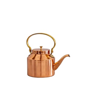 Tetera impresa con logotipo personalizado y tetera de cobre con mango dorado en la parte superior, superventas, tetera de té de primera calidad, la mejor tarifa - Product Image 1