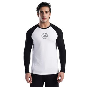 Men's Light Grey Body with Navy Sleeves Performance T-Shirt Premium Cotton Breathable Gym Fitness Casual Wear OEM ODM Wholesale - Product Image 2