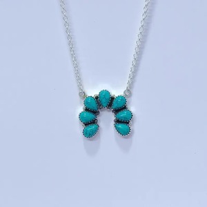 Collier pendentif en cuivre et turquoise, collier avec pierre précieuse taille poire pour femme, bijou fait main, cadeau pour elle - Product Image 3