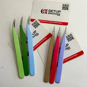 Pince à cils en acier inoxydable personnalisée pour marque privée, pointes perforées découpées au laser, anti-magnétique, prise en main parfaite pour les cils - Product Image 3