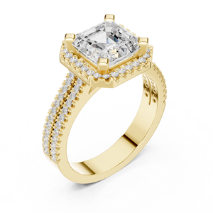 แหวนแต่งงานผู้หญิงทรง Asscher เพชรแล็บโกรว์ 2.5 กะรัต ระดับ E VS1 ทองคำแท้ 14k ดีไซน์คลาสสิค พร้อมใบรับรอง IGI - Product Image 2