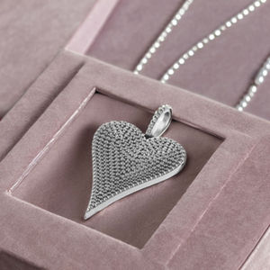 Elegant Trendy SHRAMAN DIAMOND 925 Sterling <b>Silver</b> Rhodium Plated Iced Heart <b>Necklace</b> Custom Lab Grown Diamond Pendant Fine - Product Image 6