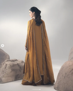 Elegant Women's Mustard <b>Yellow</b> Salwar Kameez Traditional Indian Pakistani Wedding Wear Floor-Length Regular Fit All Seasons - Product Image 2