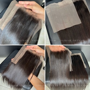 100% brut pour suisse pour fermeture frontale en dentelle couleur noire naturelle prix de gros sur les extensions de cheveux humains - Product Image 5
