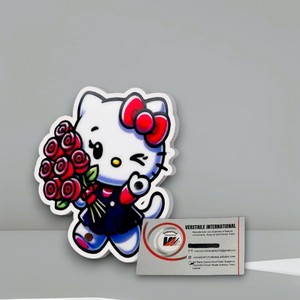 Plaques magnétiques professionnelles en acrylique pour extensions de cils, motif Hello Kitty, Saint-Valentin, diamant, rectangulaires, marque privée - Product Image 2