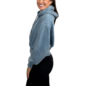 Nueva Sudadera con Capucha de Forro Polar, Estilo Vintage, Holgada, Informal, con Cordón Ajustable, Unisex, Color Sólido, para Invierno, Gran Venta - Product Image 5