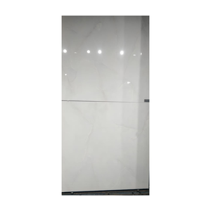 Carrelage en porcelaine effet marbre blanc, haute brillance, 120x240cm, grandes dalles pour sol et mur, qualité export OEM, pour projets commerciaux. - Product Image 1