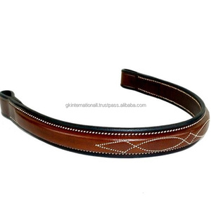Banda de alta calidad para cejas de caballo, banda de cuero marrón con contraste de lujo con relleno ultra suave en todos los tamaños personalizados - Product Image 4