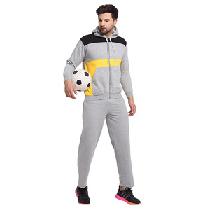 Survêtement de sport d'hiver 100 % coton molletonné pour hommes adultes, avec sweat à capuche élégant et pantalon à taille élastique, idéal pour le football - Product Image 5