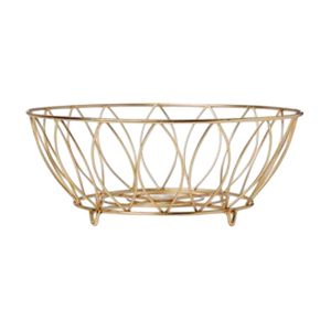 Cesta de Almacenamiento de Alambre de Hierro con Acabado Dorado, Multiusos, Moderna y Ecológica de la Más Alta Calidad, en Oferta para la Organización del Hogar - Product Image 1