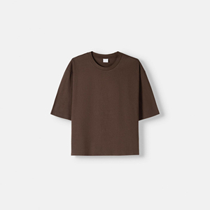 เสื้อยืดทรงบ็อกซี่ แขนเสื้อแบบดรอปไหล่ ผ้าฝ้าย 100% คุณภาพสูง หนานุ่ม สำหรับผู้ชาย ป้องกันรอยยับ แห้งเร็ว ดีไซน์สั่งทำพิเศษ - Product Image 6