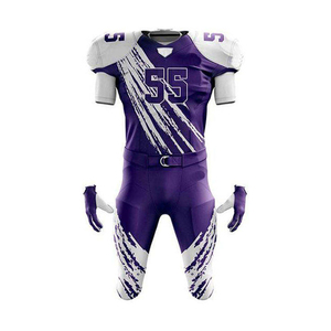 100% Polyester American Football Uniform Customized Color Breathable Short Sleeve Sets Team Wear American Football Uniforms - Product Image 1