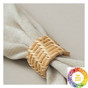 Anneau de serviette en rotin tressé pour le petit-déjeuner, le déjeuner, le dîner, le café, les restaurants, les hôtels et les complexes hôteliers - Product Image 1