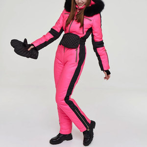 Combinaisons de ski d'hiver coupe-vent pour femmes, personnalisables, pour adultes, style professionnel, en softshell, pour toutes les stations, vente en ligne - Product Image 3