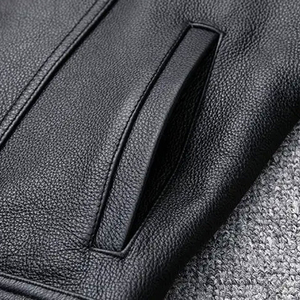 <b>Men</b> <b>Leather</b> <b>Vest</b> Genuine <b>Leather</b> Biker Motorcycle Casual Fashion Outdoor Winterwear Slim Fit Sleeveless Stylish Premium <b>Vest</b> - Product Image 4