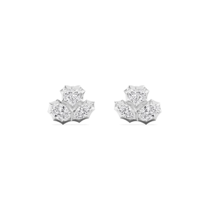 Heart Marquise Oval 1.90 CTW Lab Diamond Cluster Earrings, Georgian Cut <b>Down</b> Diamond Earrings Vintage Style Gold Bridal Earrings - Product Image 3