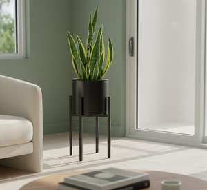 Support de plantes en métal pour sol avec bac à plantes pour salon, chambre, intérieur, extérieur, présentoir de fleurs, support de plantes décoratif moderne - Product Image 5