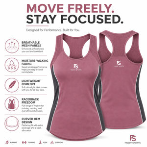 Wholesale Women's Breathable Racerback Yoga Tank <b>Top</b> Quick Dry Sports Vest Mesh Activewear for Gym Running Fitness Training <b>Top</b> - Product Image 5