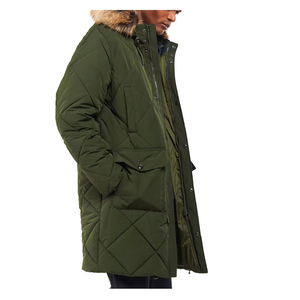 New Arrival Men's Premium Coated Parka <b>Jacket</b> High Quality Winter Stand Collar Front Logo Professional Cotton Fleece OEM Design - Product Image 3