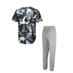 Uniforme de Béisbol para Hombre, Camiseta de Camuflaje, Pantalones Grises, Sublimado, Absorbente de Humedad, Corte Regular, para Todas las Temporadas - Product Image 2