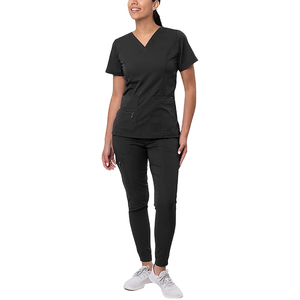 Tenues Médicales Neuves de Haute Qualité en Toile de Polyester/Coton et Spandex Tricoté à Manches Courtes – Ensembles d'Uniformes Hospitaliers OEM - Product Image 2