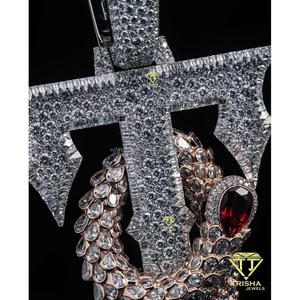 Pendentif en argent sterling 925 avec moissanite, design élégant, bijoux unisexes pour un usage quotidien, idée cadeau en gros, haute qualité, laboratoire - Product Image 4